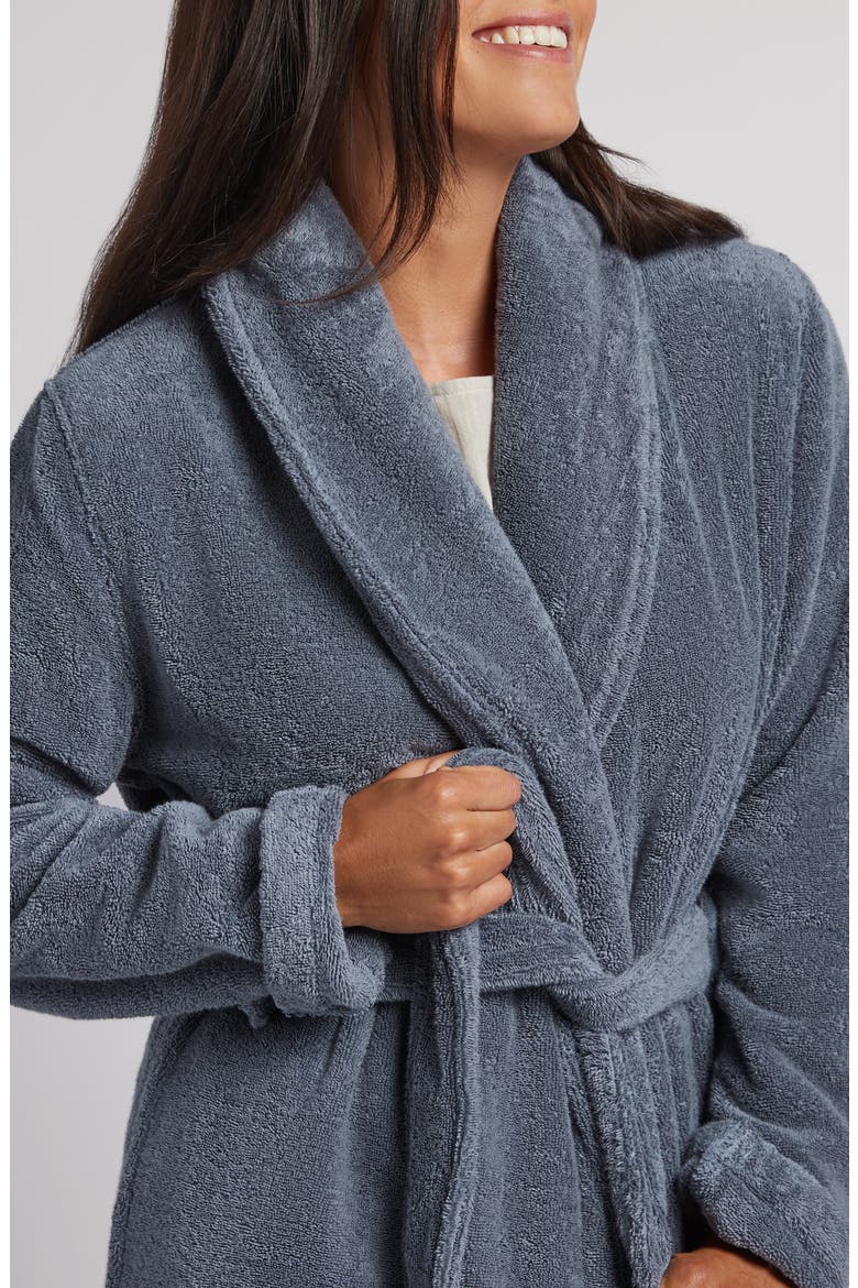 Classic Turkish Cotton Robe, Alternate, color, DUSK