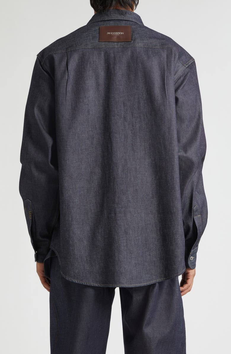 JW Anderson Oversize Denim Button-Up Shirt, Alternate, color, Indigo