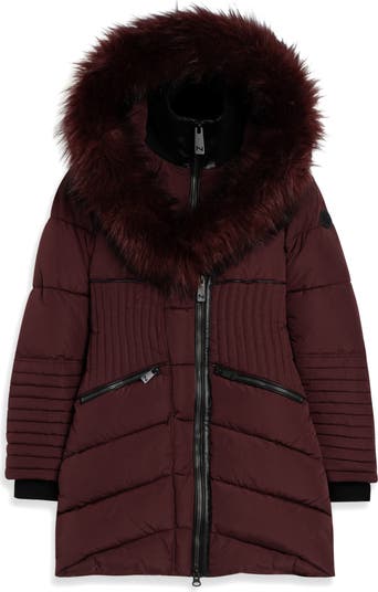 Noize Gigi Vegan Faux Fur Trim Quilted Parka | Nordstromrack
