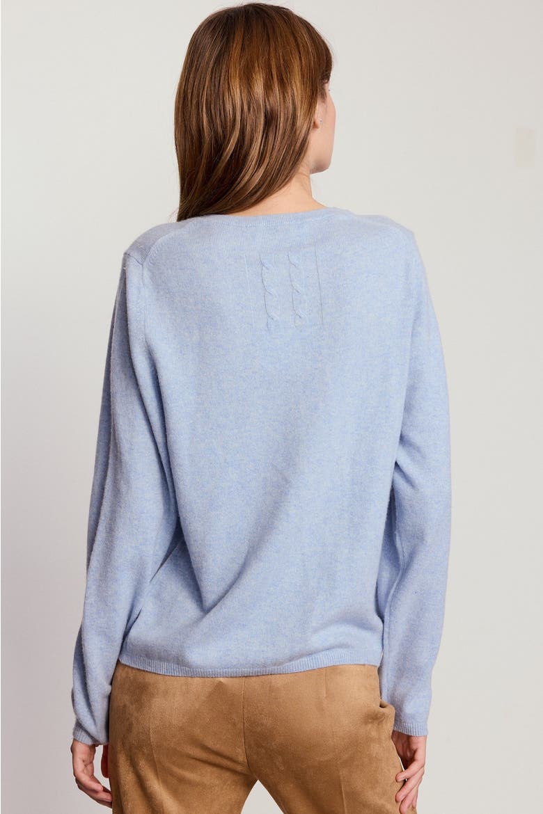 The Cashmere Crew Sweater, Alternate, color, Heather Blue