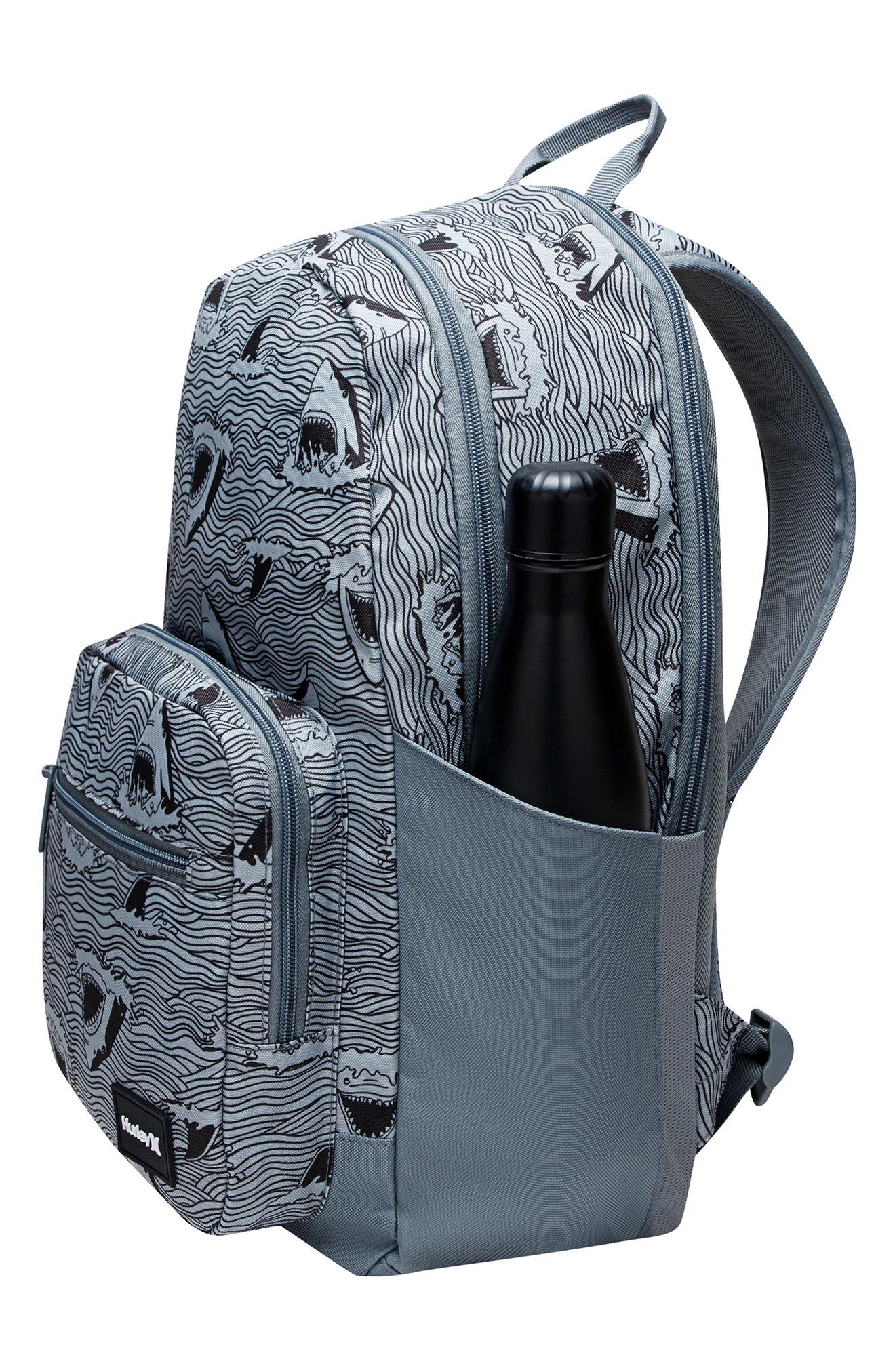 Hurley Kids' Shoreline Backpack, Alternate, color, Grey/ Black
