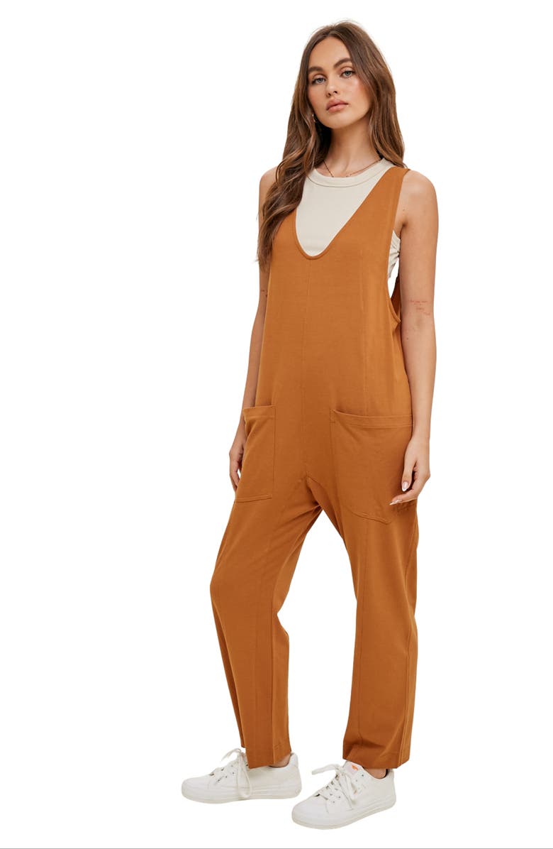 WISHLIST Knit Open Back Jumpsuit, Alternate, color, 