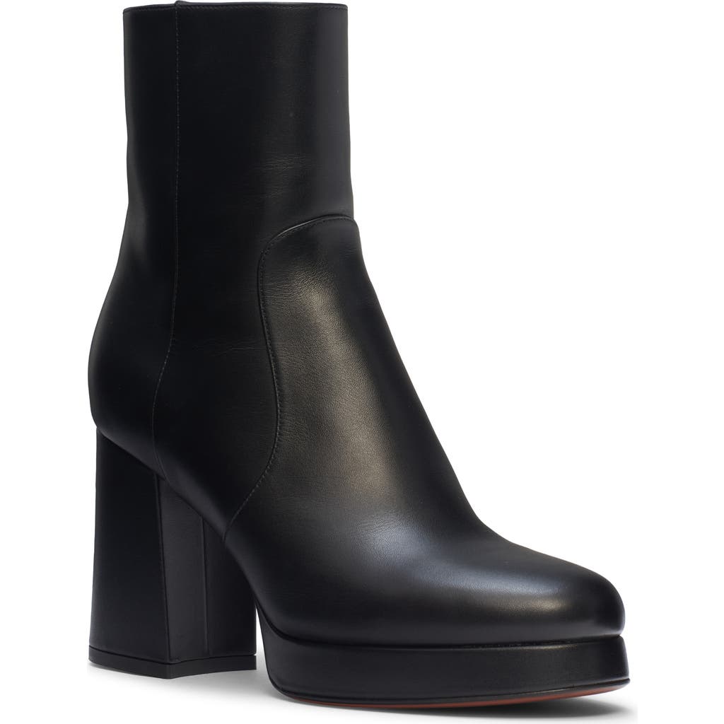 Valentino Garavani Fawcette Platform Ankle Boot In Calfskin 90mm Woman Black 42 In Black