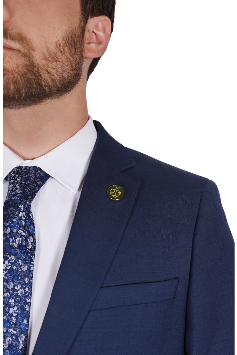 Slim Fit Wool Blend Suit, Alternate, color, NAVY