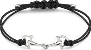 Gucci Staffa Leather & Silver Bracelet