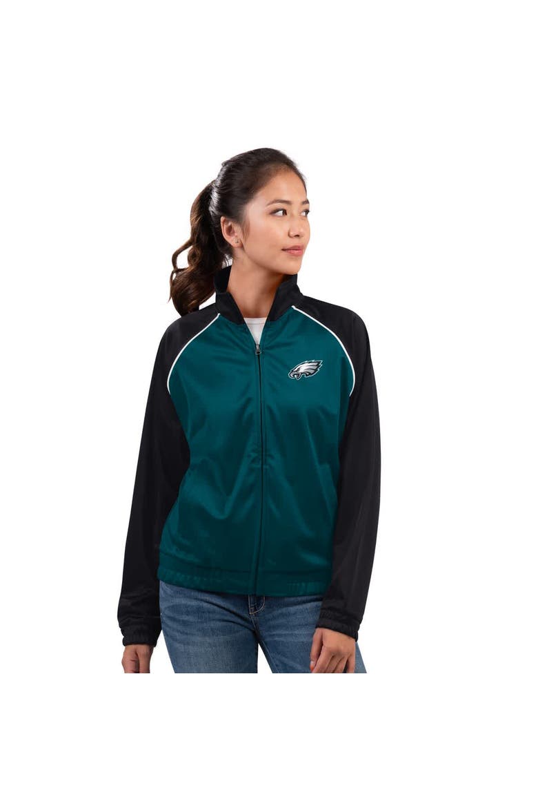 Women's G-III 4Her by Carl Banks Midnight Green Philadelphia Eagles Replay Full-Zip Track Jacket, Main, color, Green