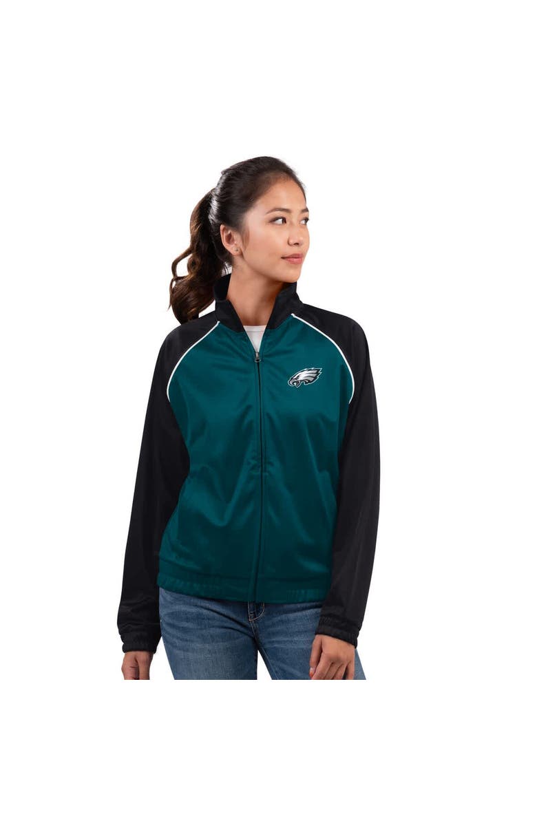 G-III 4HER BY CARL BANKS Women's G-III 4Her by Carl Banks Midnight Green Philadelphia Eagles Replay Full-Zip Track Jacket, Main, color, Green