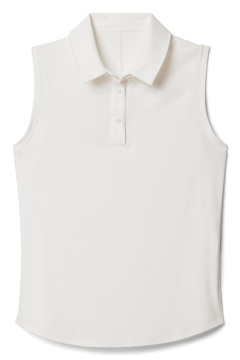 Course to Court Sleeveless Polo, Alternate, color, SNOW WHITE