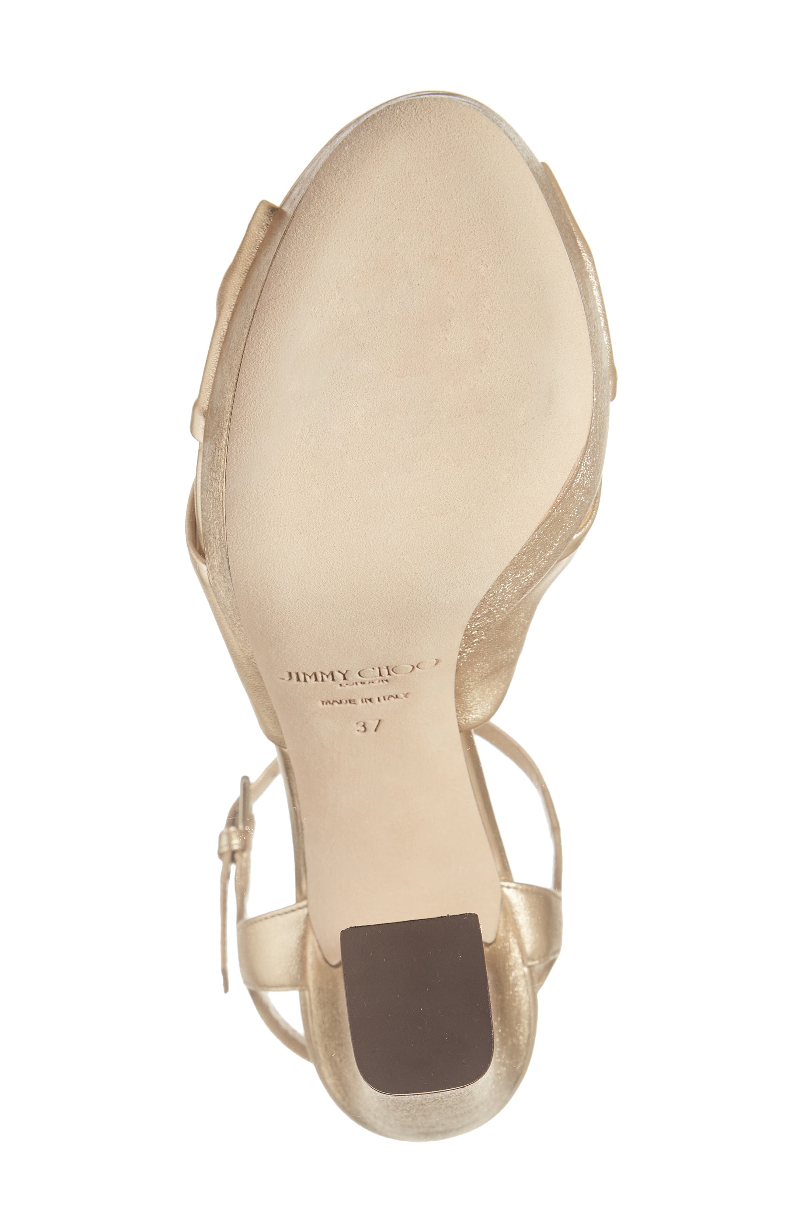 Jimmy Choo Heloise Metallic Platform Sandal, Alternate, color, Gold