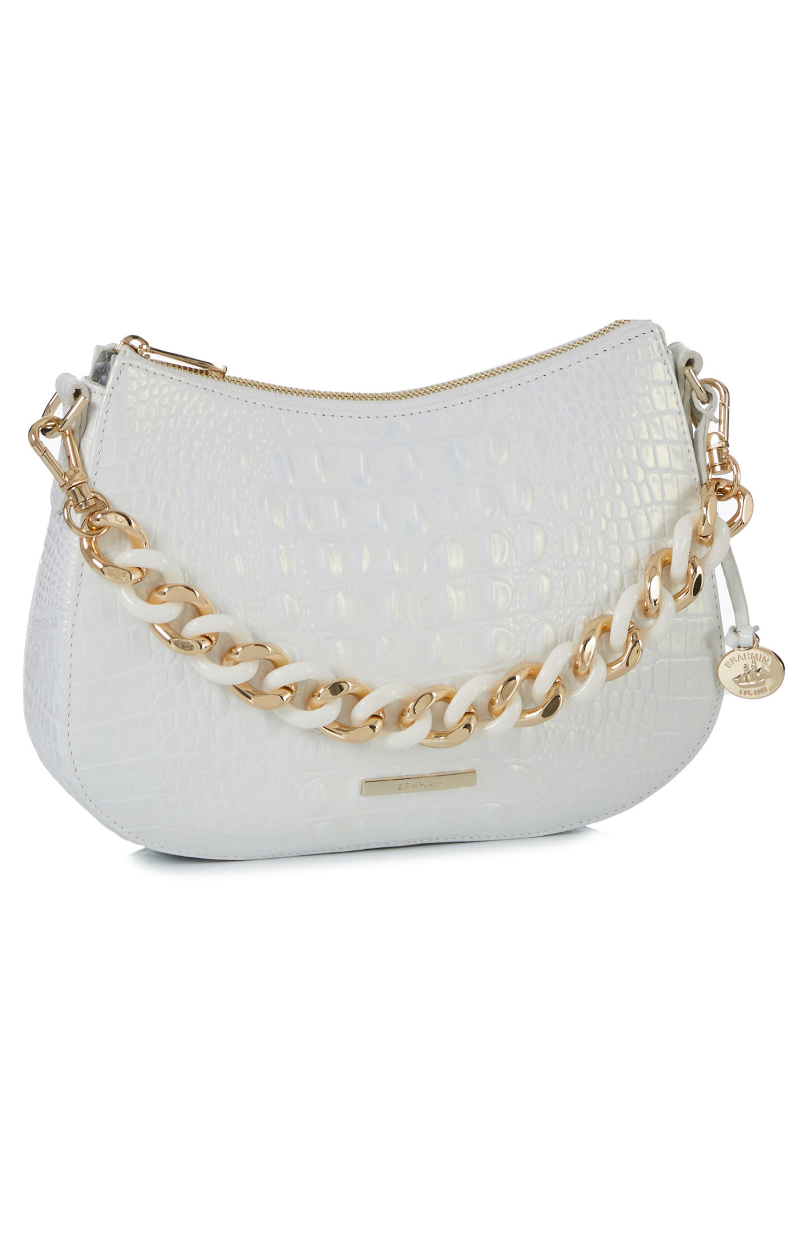 Brahmin Mod Shayna Croc Embossed Leather Crossbody Bag, Alternate, color, 