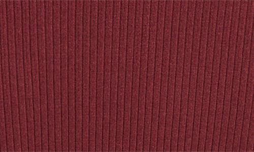 Open Edit Long Sleeve Rib Maxi Dress In Burgundy