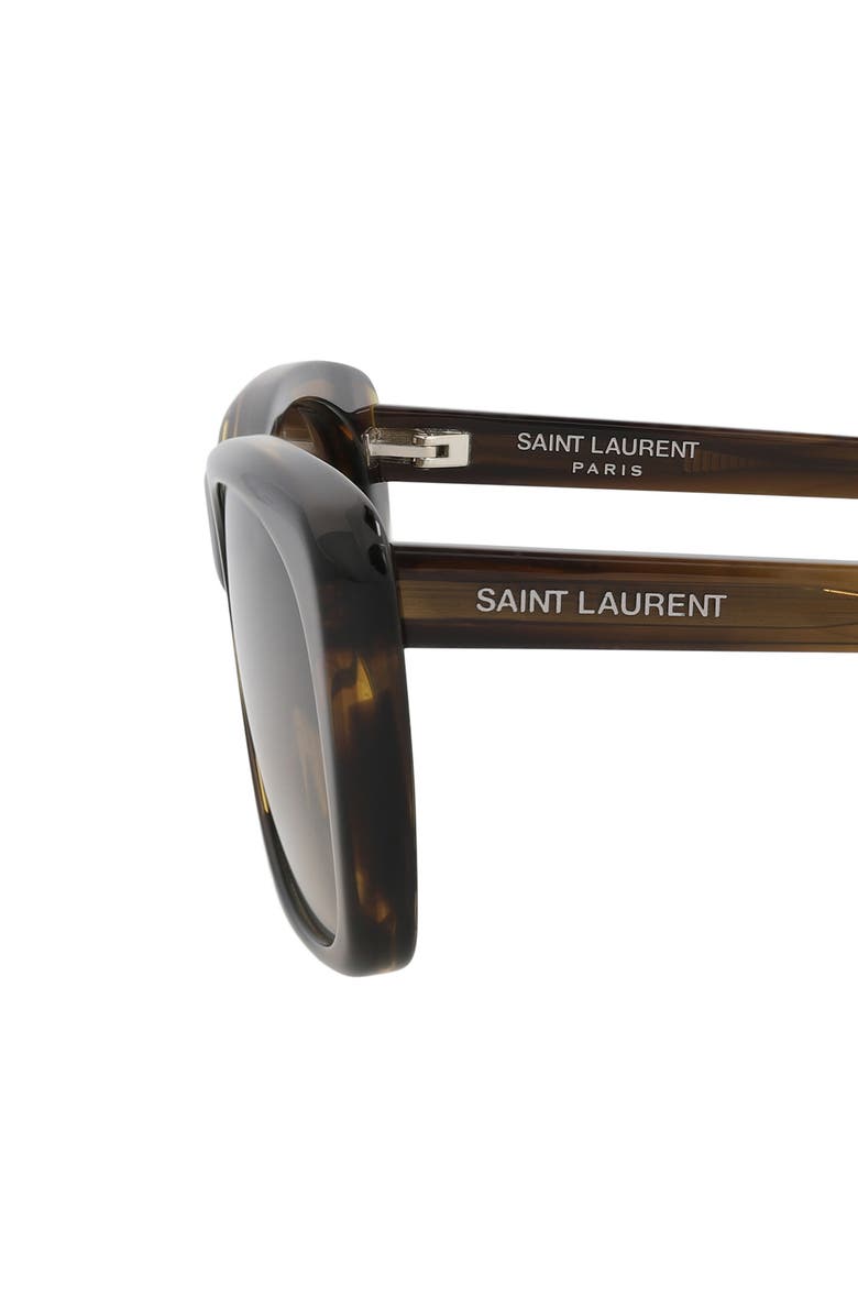 Saint Laurent 58mm Cat Eye Sunglasses, Alternate, color, Havana Havana Brown