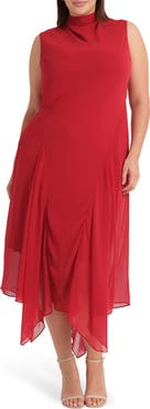 Estelle Holly Handkerchief Hem Midi Dress