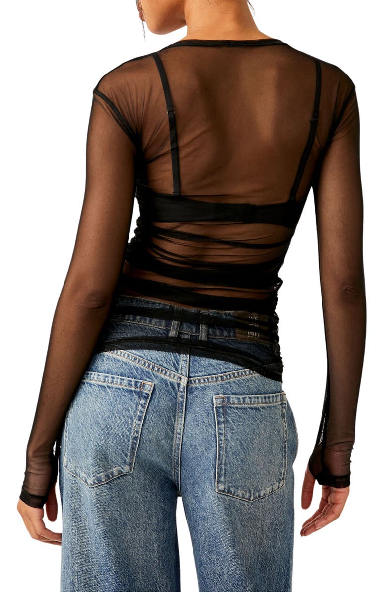Free People Last Layer Sheer Mesh Top, Alternate, color,