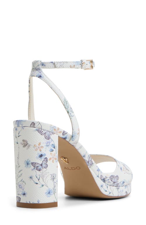 Aldo Women's Gracious Two-piece Block-heel Dress Sandals In White Multi