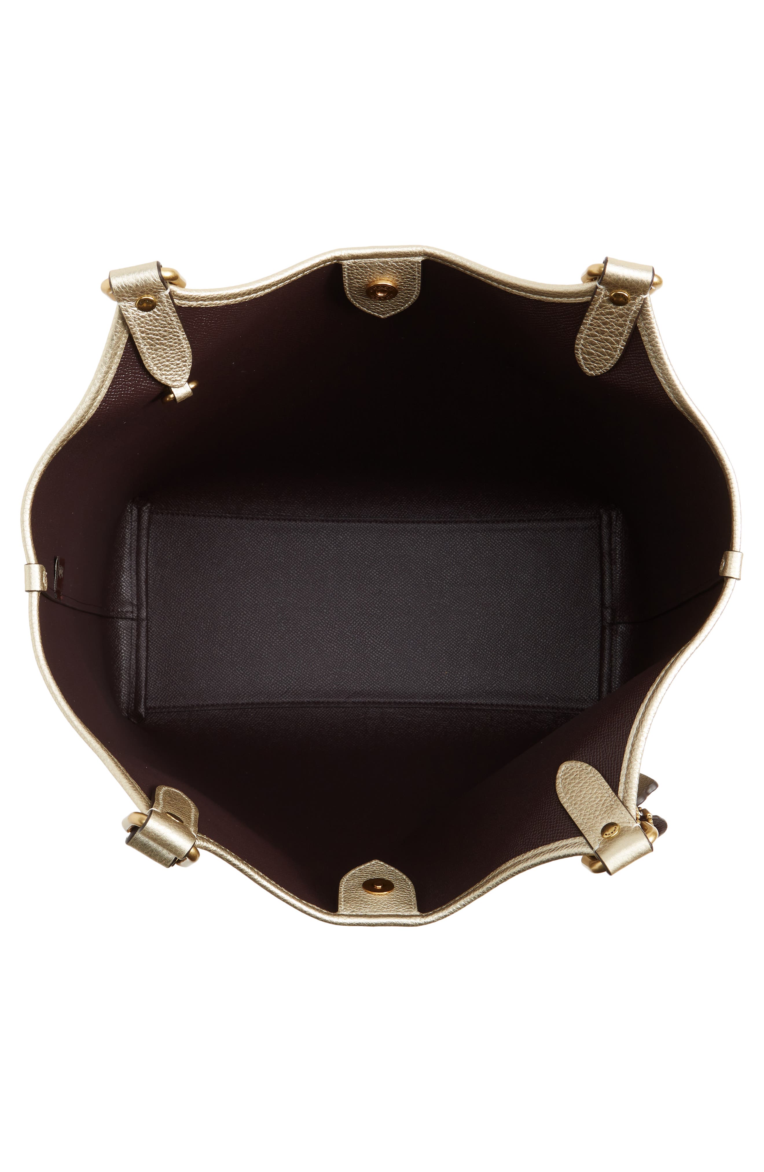 COACH Metallic Leather Everyday Tote Bag, Alternate, color, 