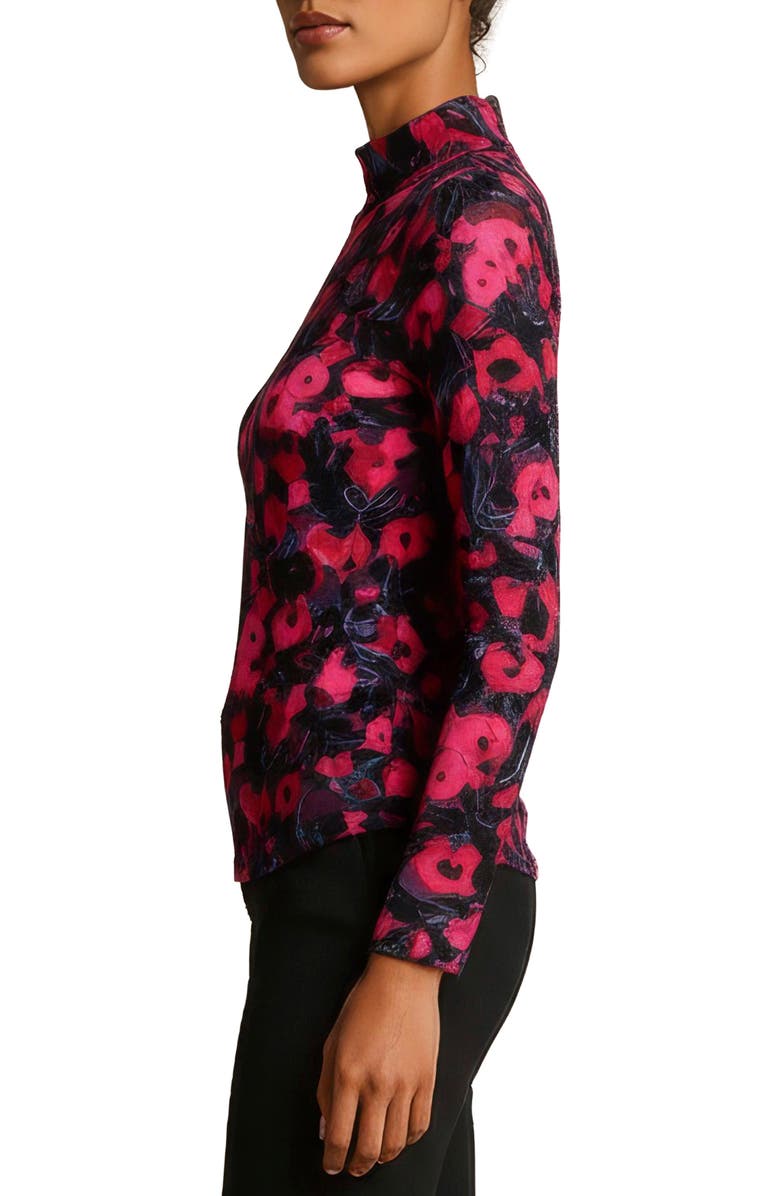 AREA STARS Lee Mock Neck Jersey Top, Alternate, color, Rose Print