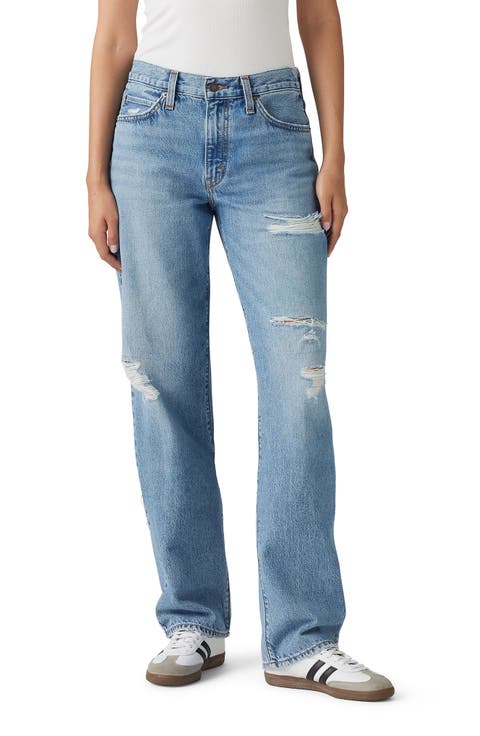 '94 Ripped Mid Rise Baggy Wide Leg Jeans (Feeling Great)