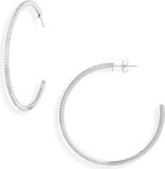 NORDSTROM RACK 55mm Thin CZ Pavé Hoop Earrings