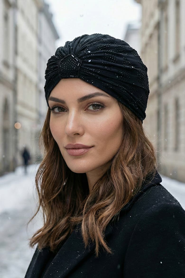 Black Head-wrap, Alternate, color, Black
