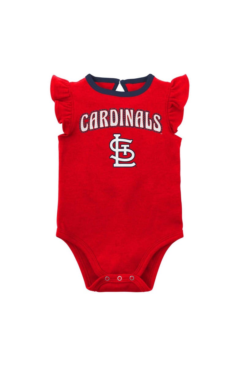 Outerstuff Infant Red/Heather Gray St. Louis Cardinals Little Fan Two-Pack Bodysuit Set, Alternate, color, Red