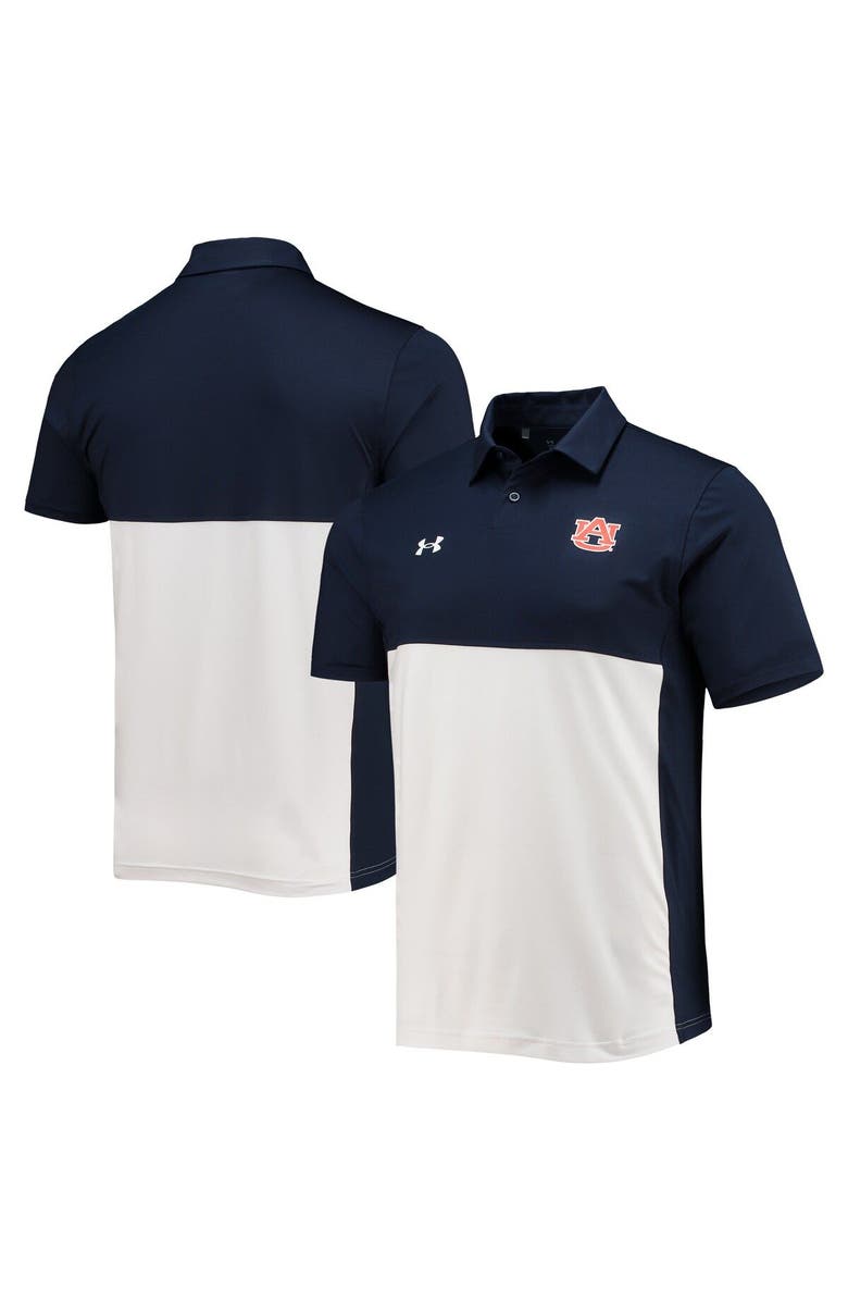 Under Armour Men's Under Armour Navy/White Auburn Tigers 2022 Blocked Coaches Performance Polo, Main, color, Navy