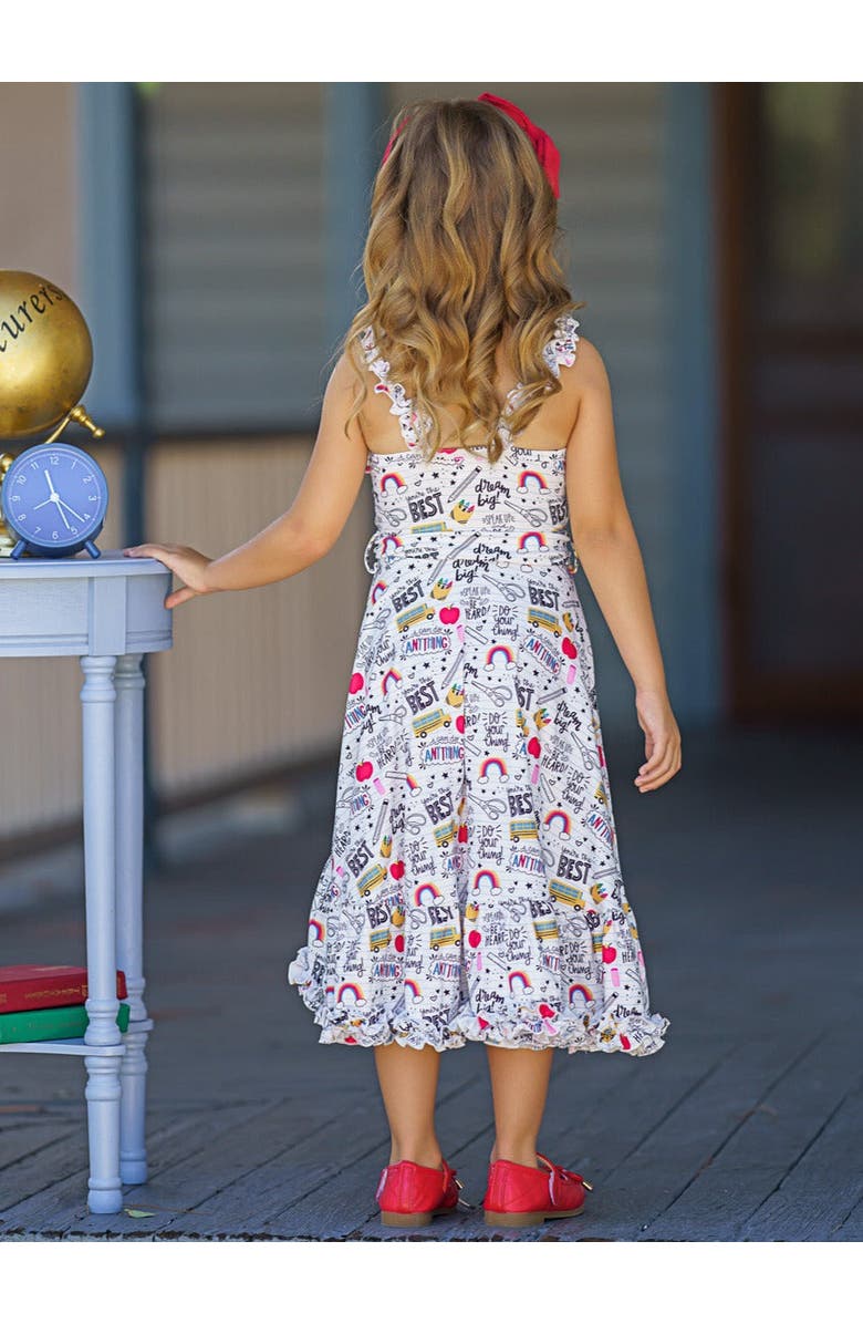 Mia Belle Girls Girls Do Your Thing Doodle Hi-Lo Dress, Alternate, color, White