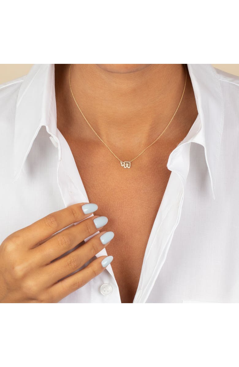 BY ADINA EDEN Diamond Pave Bubble Chai Pendant Necklace 14K, Alternate, color, 14K Gold