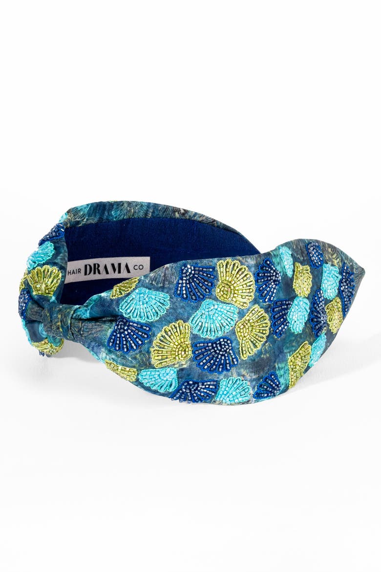 Indigo Canopy Knotted Headband, Alternate, color, Blue