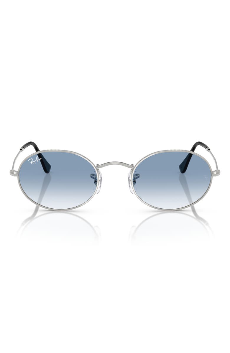 Ray-Ban 54mm Gradient Round Sunglasses, Main, color, Silver