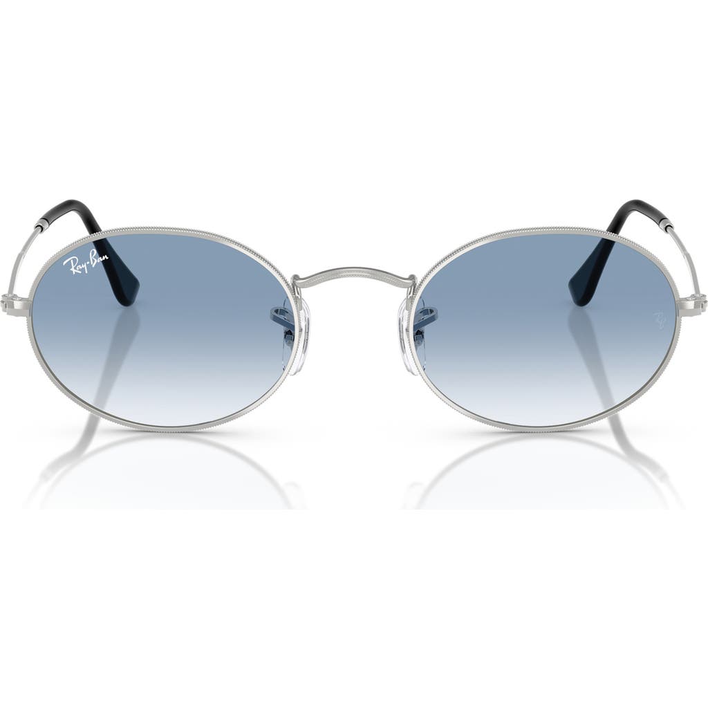 Ray Ban Ray-ban 54mm Gradient Round Sunglasses In Silver