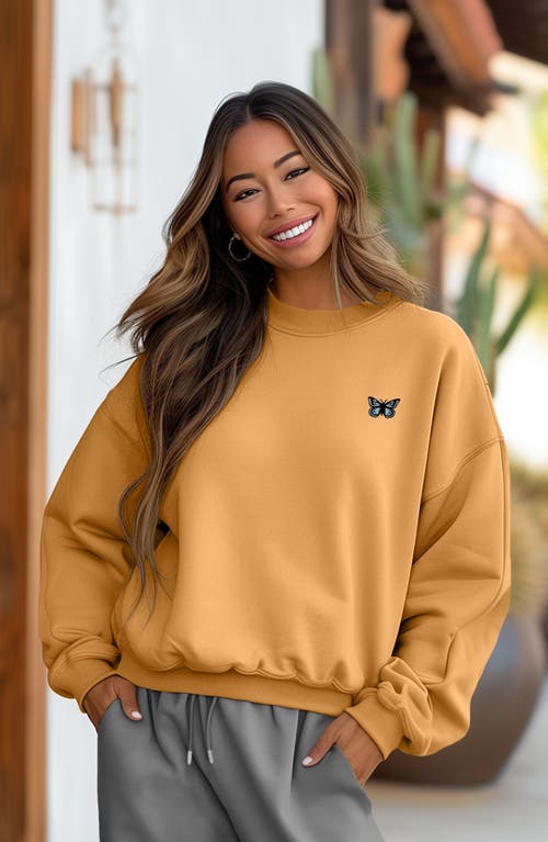 Dalix Womens Butterfly Heavyweight Relaxed Sweatshirt