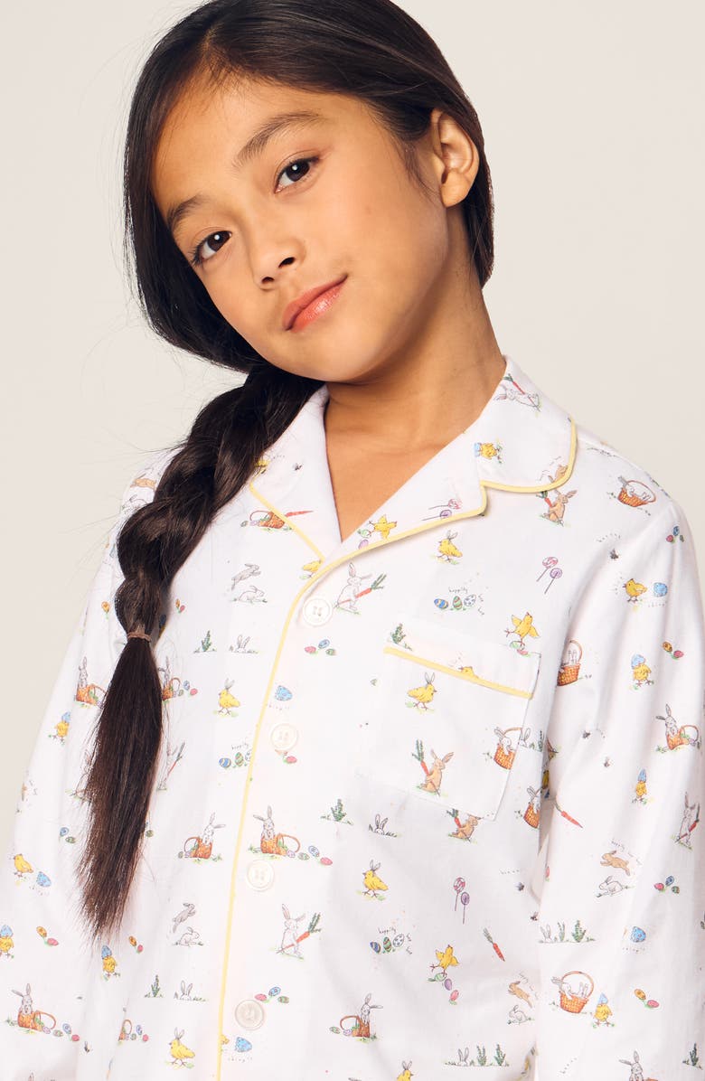Petite Plume Kids' Easter Print Cotton Blend Twill Two-Piece Pajamas, Alternate, color, 