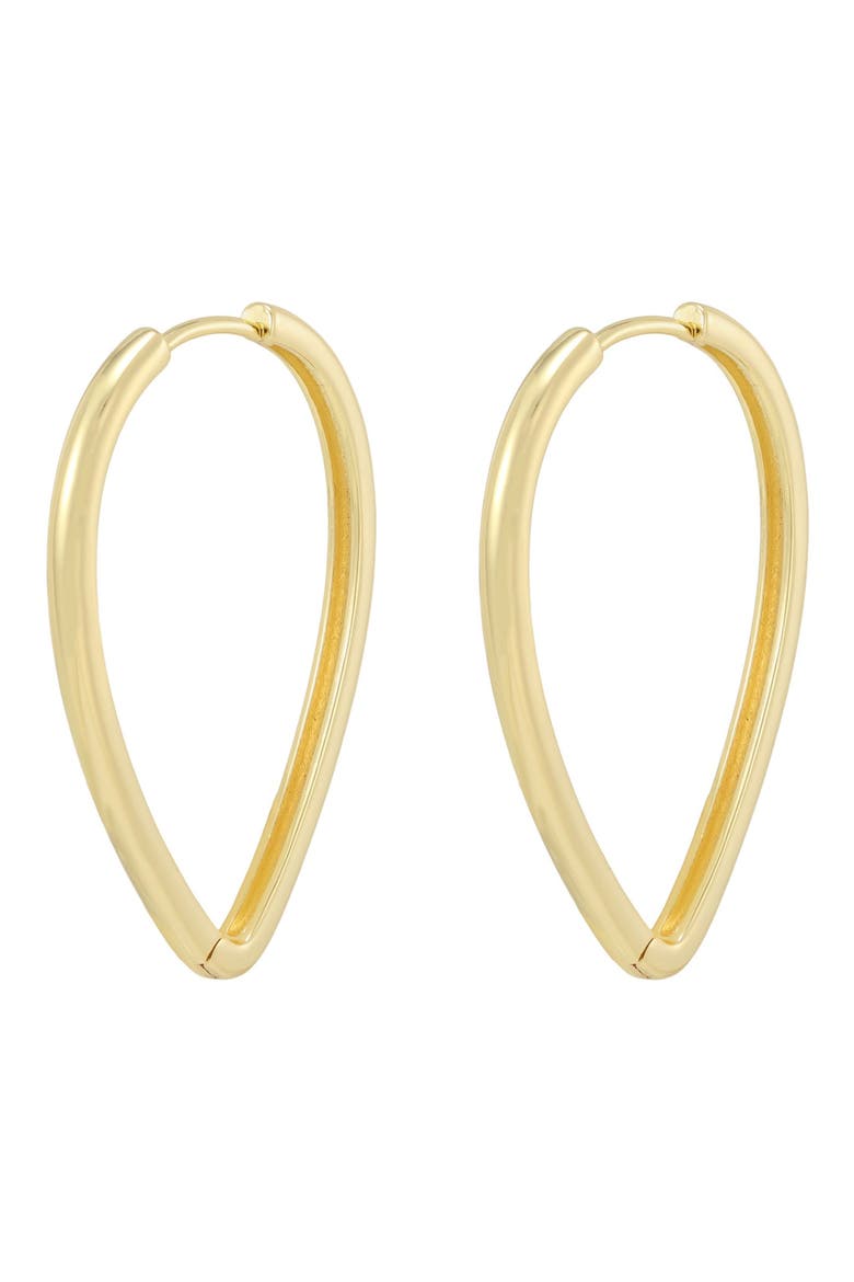 Pear Shaped Hoop Earrings, Main, color, GOLD