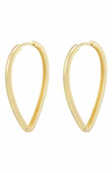 Pear Shaped Hoop Earrings