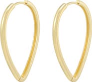 Adornia Pear Shaped Hoop Earrings