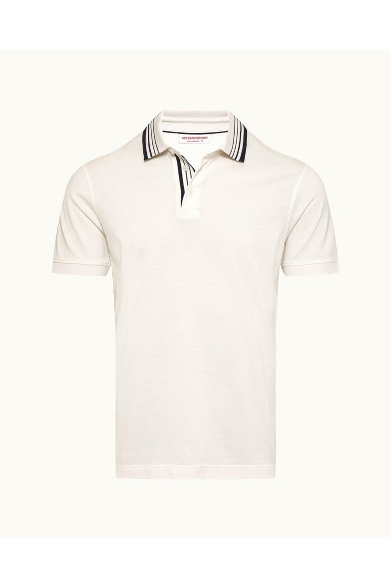 Dominic Stripe Polo Shirt, Alternate, color, White Sand