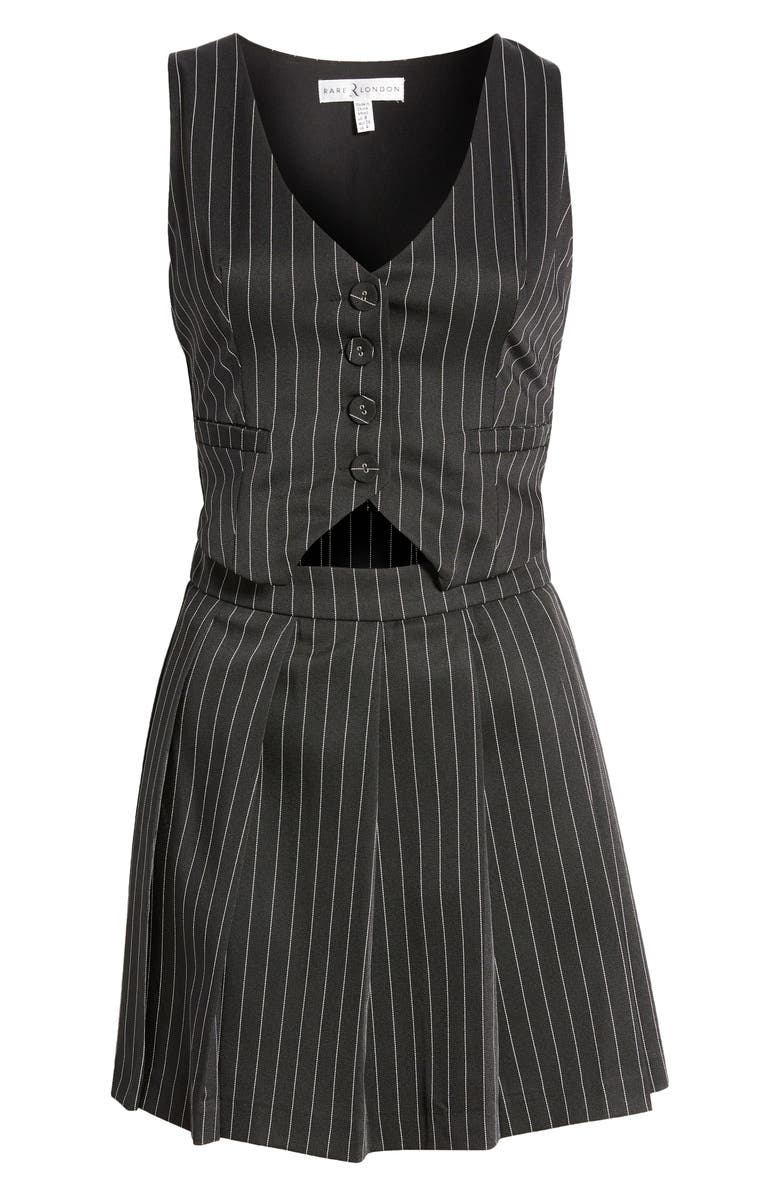 Rare London Pinstripe Pleated Minidress | Nordstrom