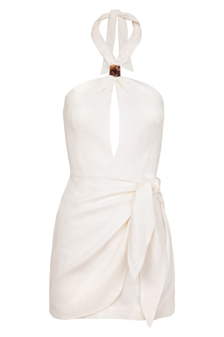 Luna Halter Cover-Up Dress, Alternate, color, OFF WHITE
