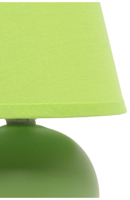 Lalia Home Nauru 8.66in Traditional Petite Ceramic Orb Base Bedside Table Desk Lamp In Green