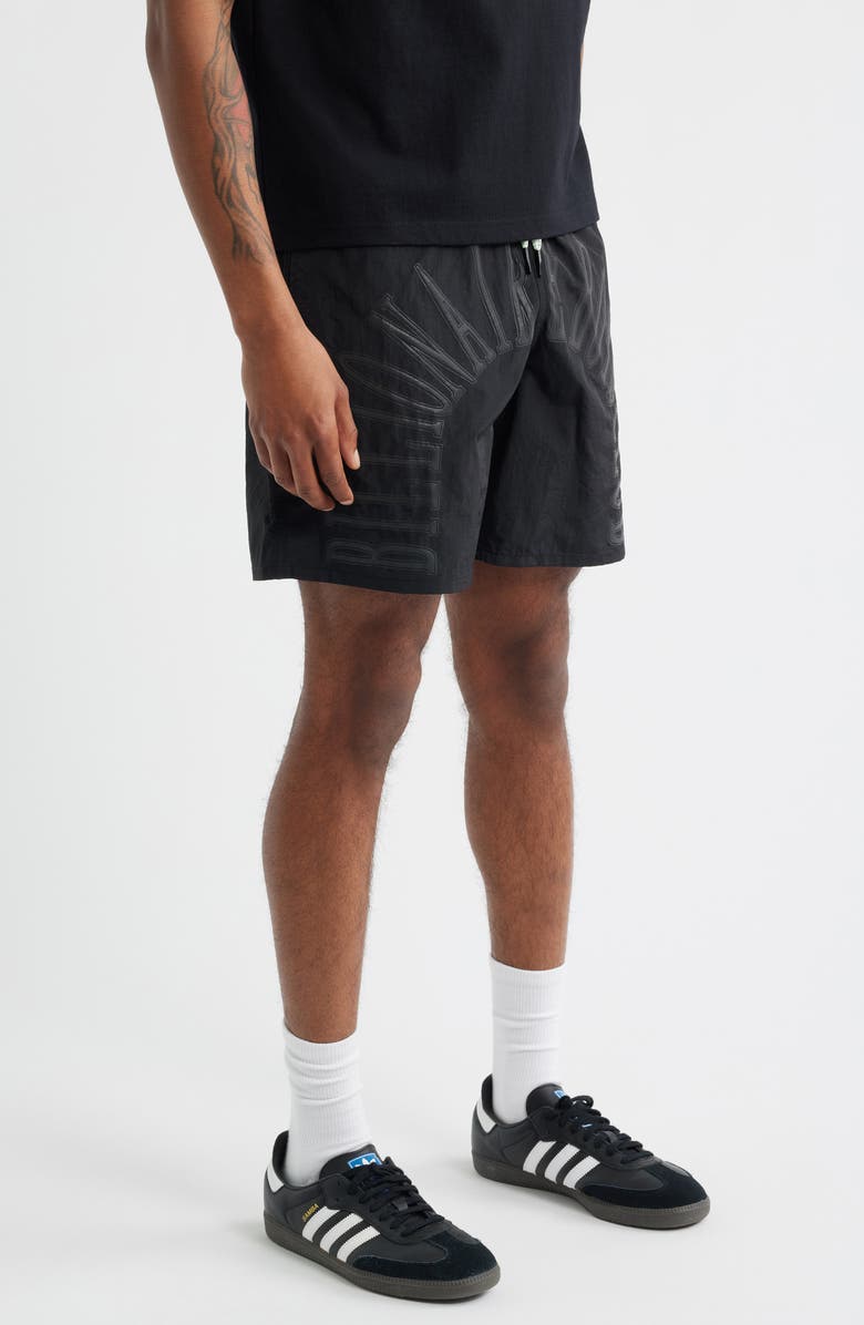 Billionaire Boys Club BB Sunrise Drawstring Nylon Shorts, Alternate, color, Black