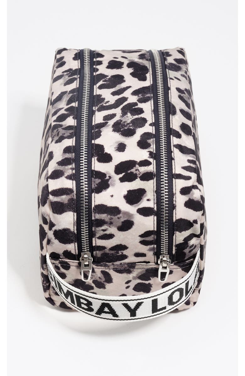 Bimba y Lola Leopard Print Nylon Make-Up Case, Alternate, color, Leopard Grey