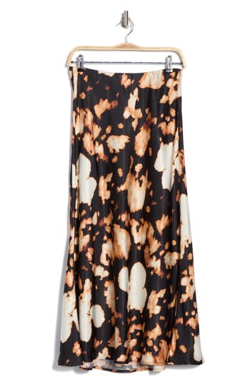 ADRIANNA PAPELL ADRIANNA PAPELL SATIN PULL-ON SKIRT 