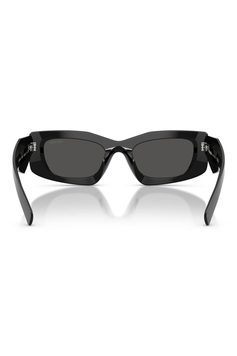 51mm Rectangular Sunglasses, Alternate, color, BLACK / DARK GREY