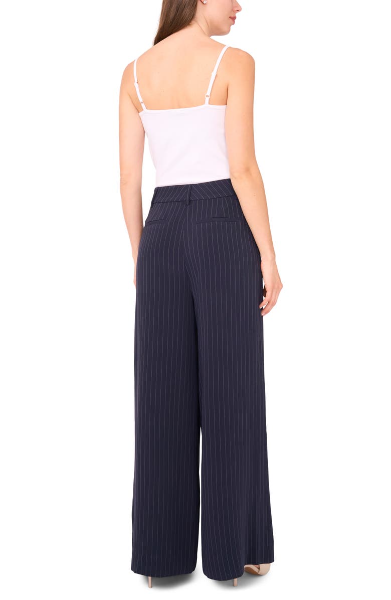 Halogen<sup>®</sup> Zip Front Pinstripe Wide Leg Pants, Alternate, color,