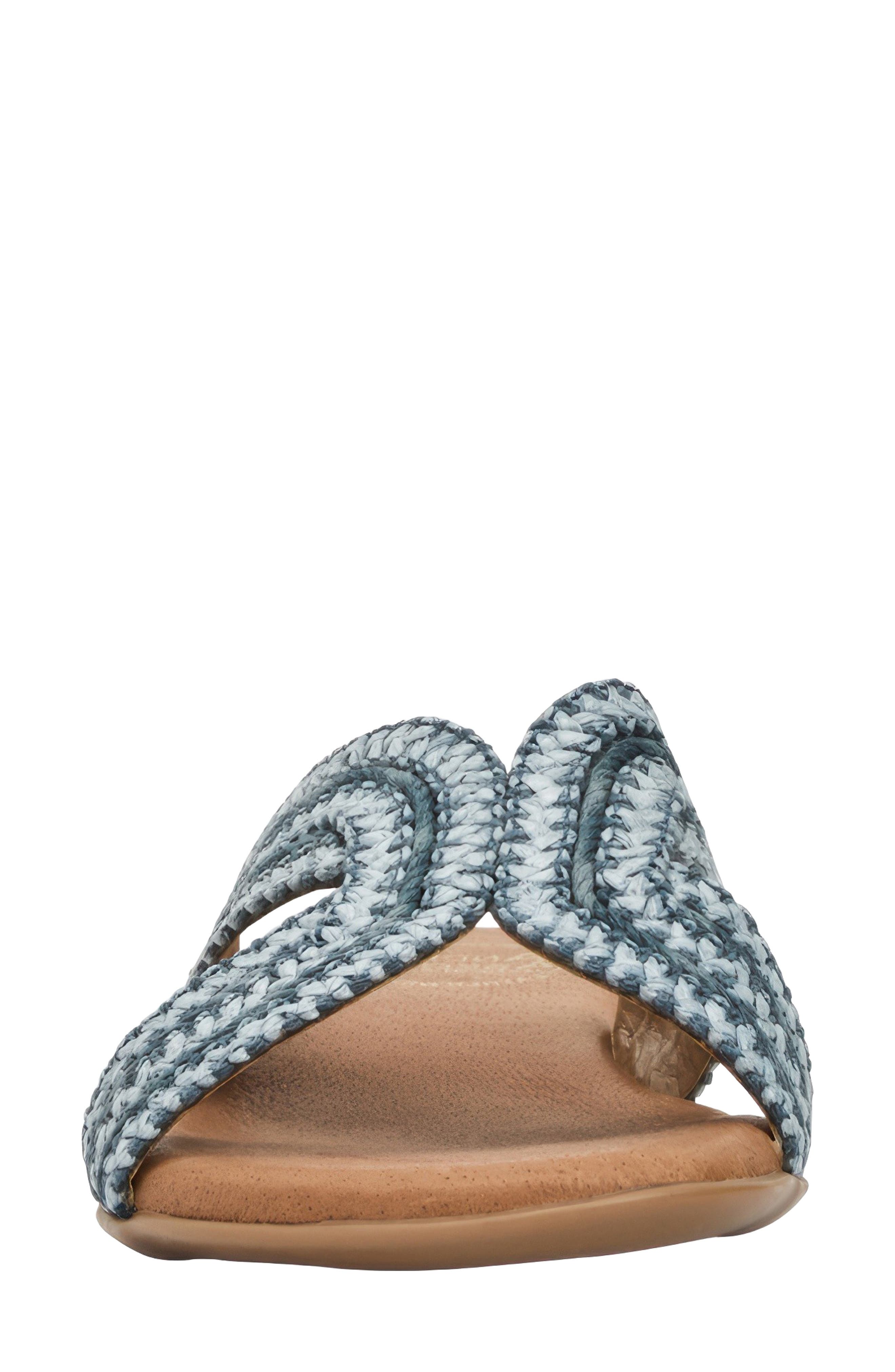 André Assous Nade Slide Sandal, Alternate, color, Navy