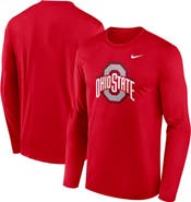 Nike Men's Nike Scarlet Ohio State Buckeyes Primetime Primary Legend Long Sleeve T-Shirt