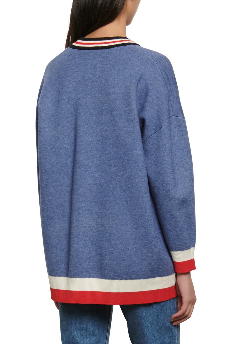 Ted Varsity Cardigan, Alternate, color, BLUE