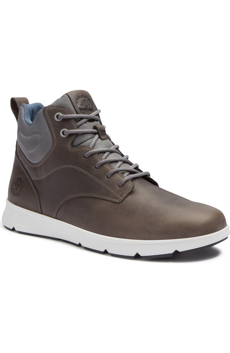 Timberland Parker Street High Top Sneaker, Main, color, Dark Grey Full Grain
