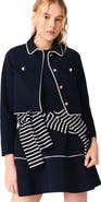 maje Short jacket with contrast trim